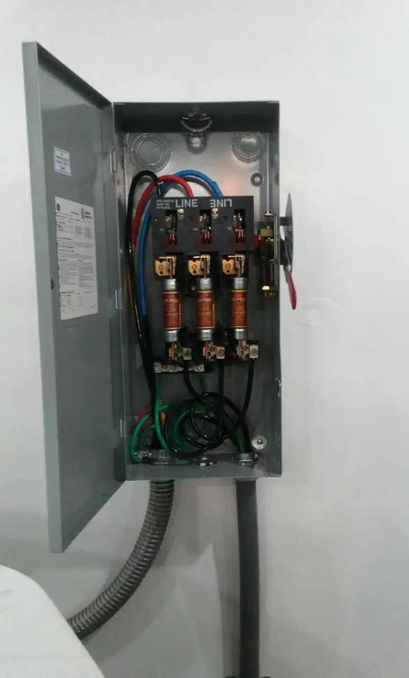 Three-phase disconnect switch installed for Electrical Wiring & Rewiring in Colorado Springs